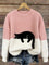 LUNA™ | Felpa Feminina com Estampa de Gato - Suéter casual estampada | Benedita Lisboa