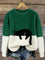 LUNA™ | Felpa Feminina com Estampa de Gato - Suéter casual estampada | Benedita Lisboa