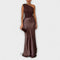 Luna™ | Vestido de cetim assimétrico - | Benedita Lisboa