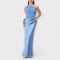 Luna™ | Vestido de cetim assimétrico - | Benedita Lisboa