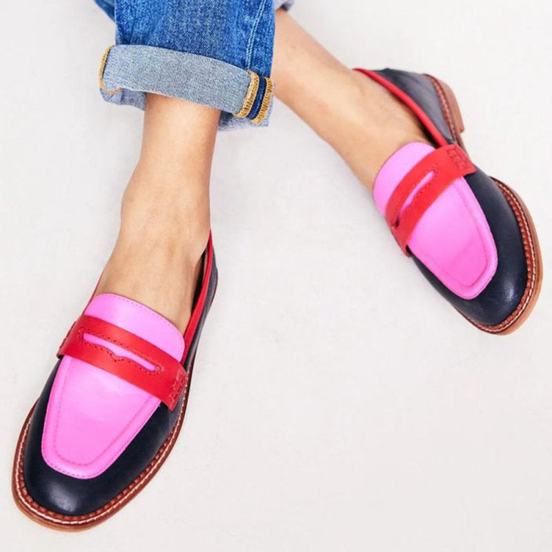 Lunessa™ | Mocassins com acento colorido - | Benedita Lisboa