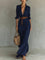 Lurdes™ | Vestido Maxi Transpassado Com Cinto - | Benedita Lisboa