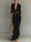 Lurdes™ | Vestido Maxi Transpassado Com Cinto - | Benedita Lisboa