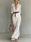 Lurdes™ | Vestido Maxi Transpassado Com Cinto - | Benedita Lisboa