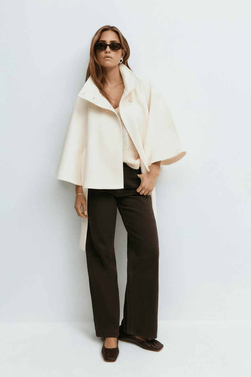 Lusana™ | Casaco elegante com cinto - | Benedita Lisboa