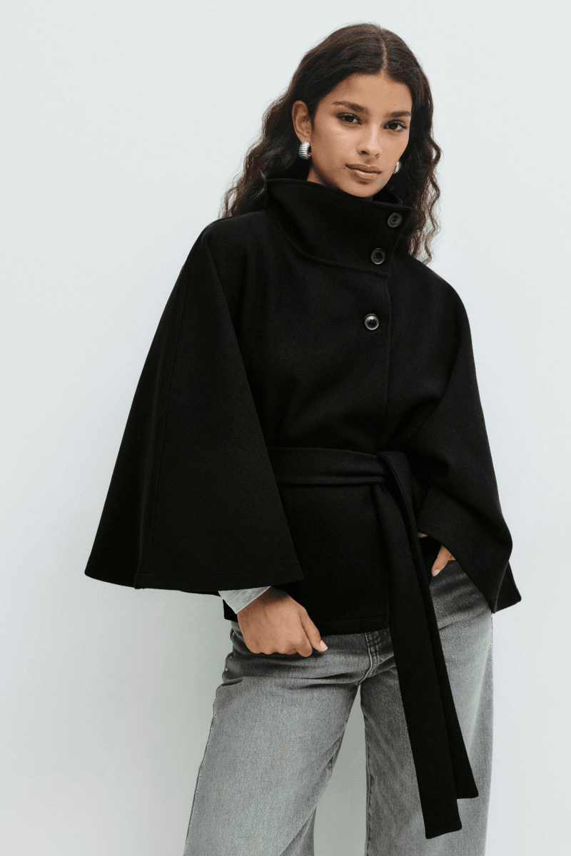 Lusana™ | Casaco elegante com cinto - | Benedita Lisboa