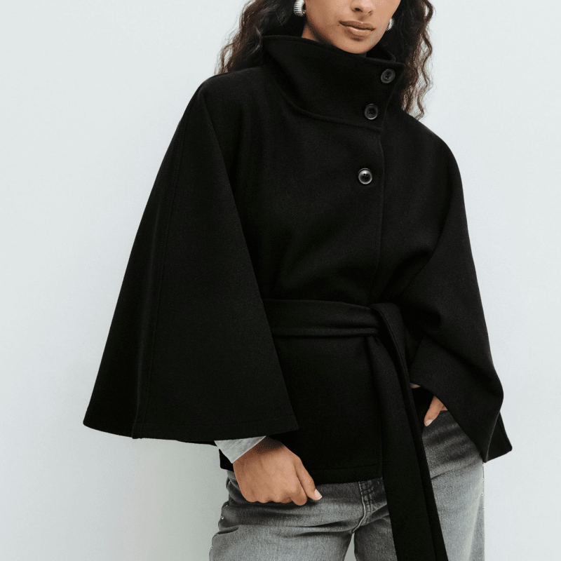 Lusana™ | Casaco elegante com cinto - | Benedita Lisboa
