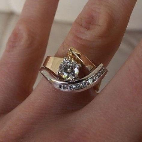 Luz Anel Vintage Ouro Prata - Zircônia Brilhante - | Benedita Lisboa