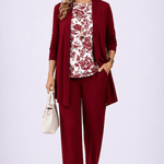 Madalena™ | Conjunto de 3 Peças Branco e Vermelho - | Benedita Lisboa