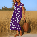Magda™ | Vestido fluido com decote em V - | Benedita Lisboa