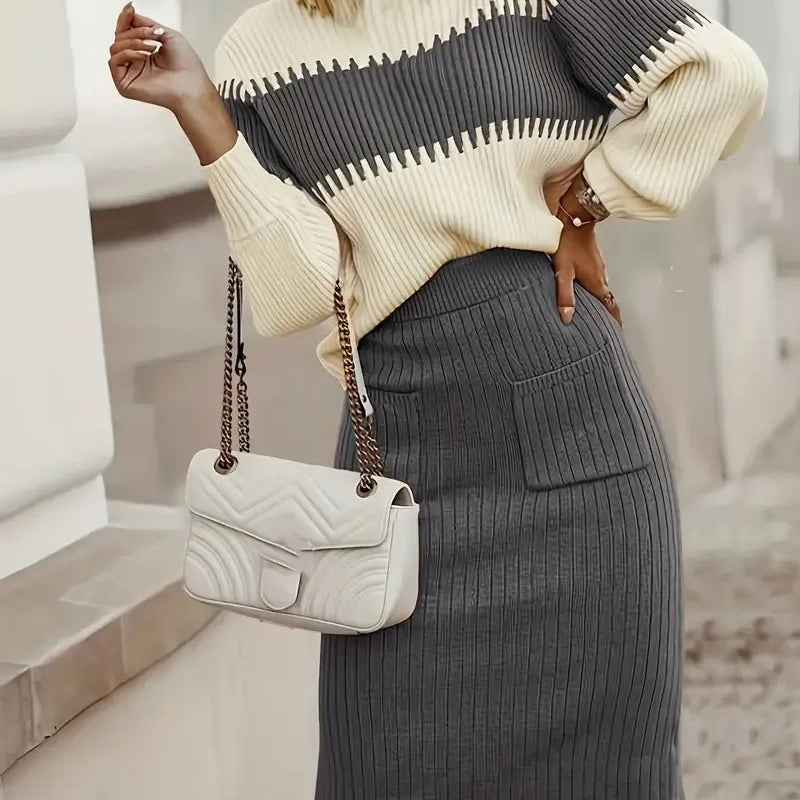 MARGARIDA™ | Conjunto Malha Chic Sofisticado - | Benedita Lisboa