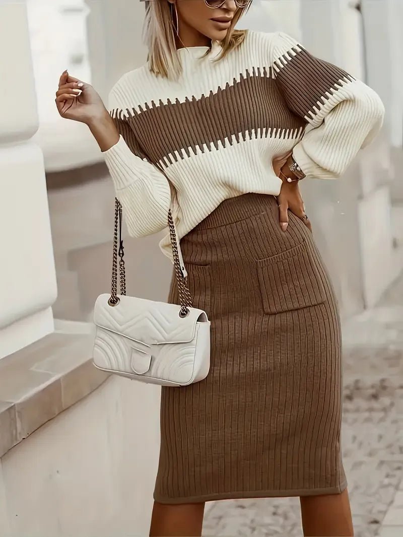 MARGARIDA™ | Conjunto Malha Chic Sofisticado - | Benedita Lisboa