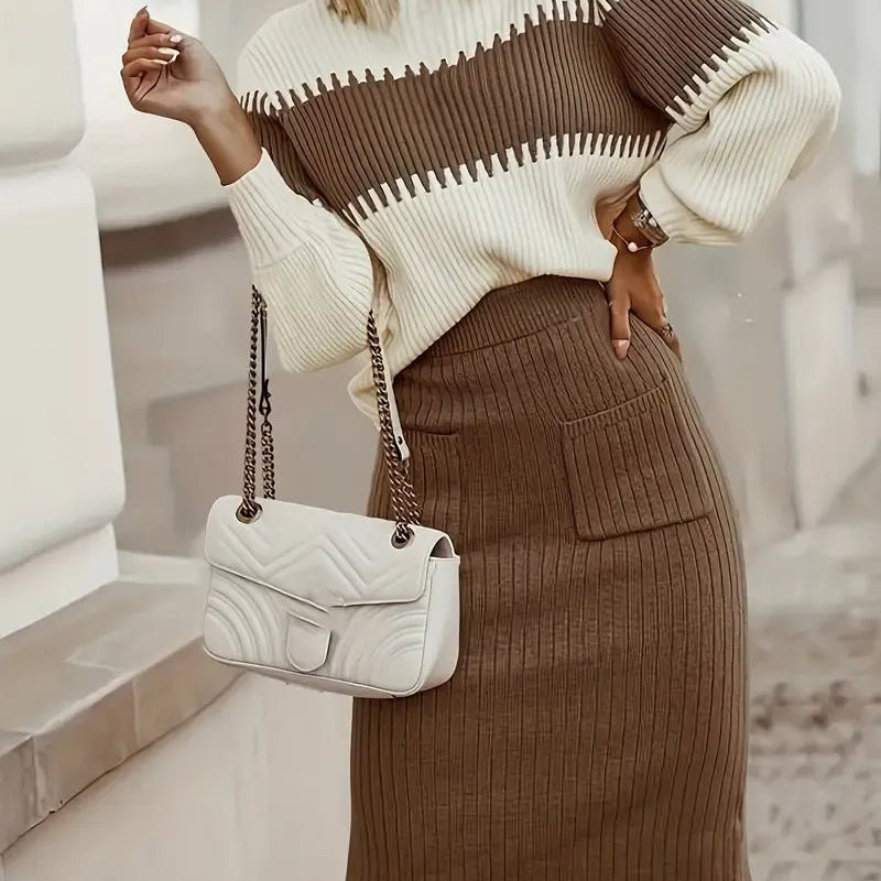 MARGARIDA™ | Conjunto Malha Chic Sofisticado - | Benedita Lisboa
