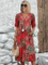 Margarida™ | Vestido Midi Floral Elegante - | Benedita Lisboa