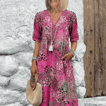 Margarida™ | Vestido Midi Floral Elegante - | Benedita Lisboa