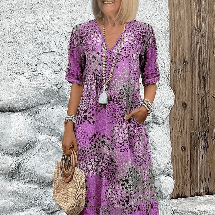 Margarida™ | Vestido Midi Floral Elegante - | Benedita Lisboa