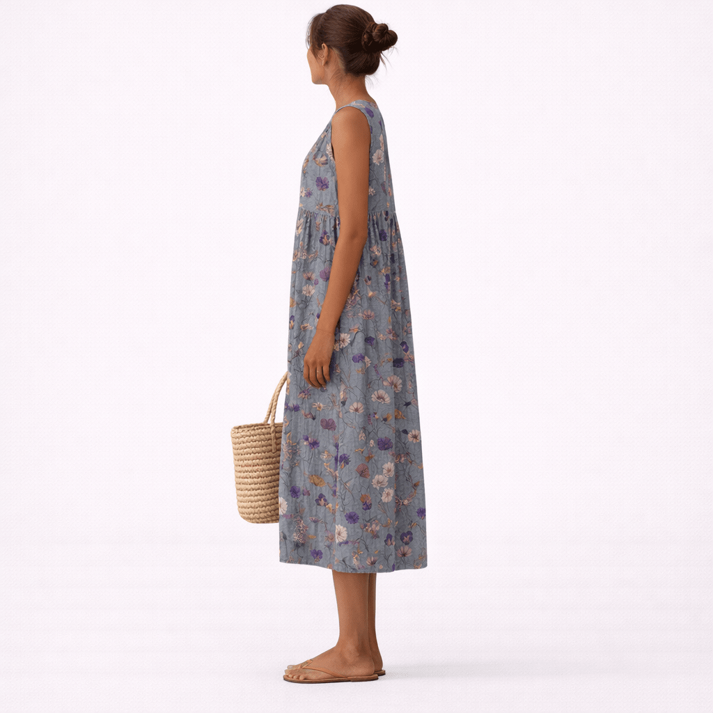 Margarida™ | Vestido Midi para o Dia a Dia - Vestido | Benedita Lisboa