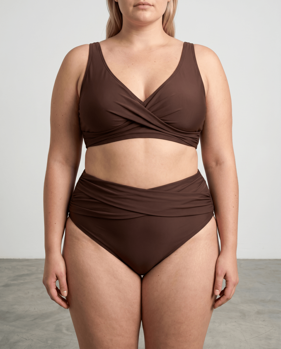 Maria™ | Biquíni Cropped Cintura Alta - | Benedita Lisboa