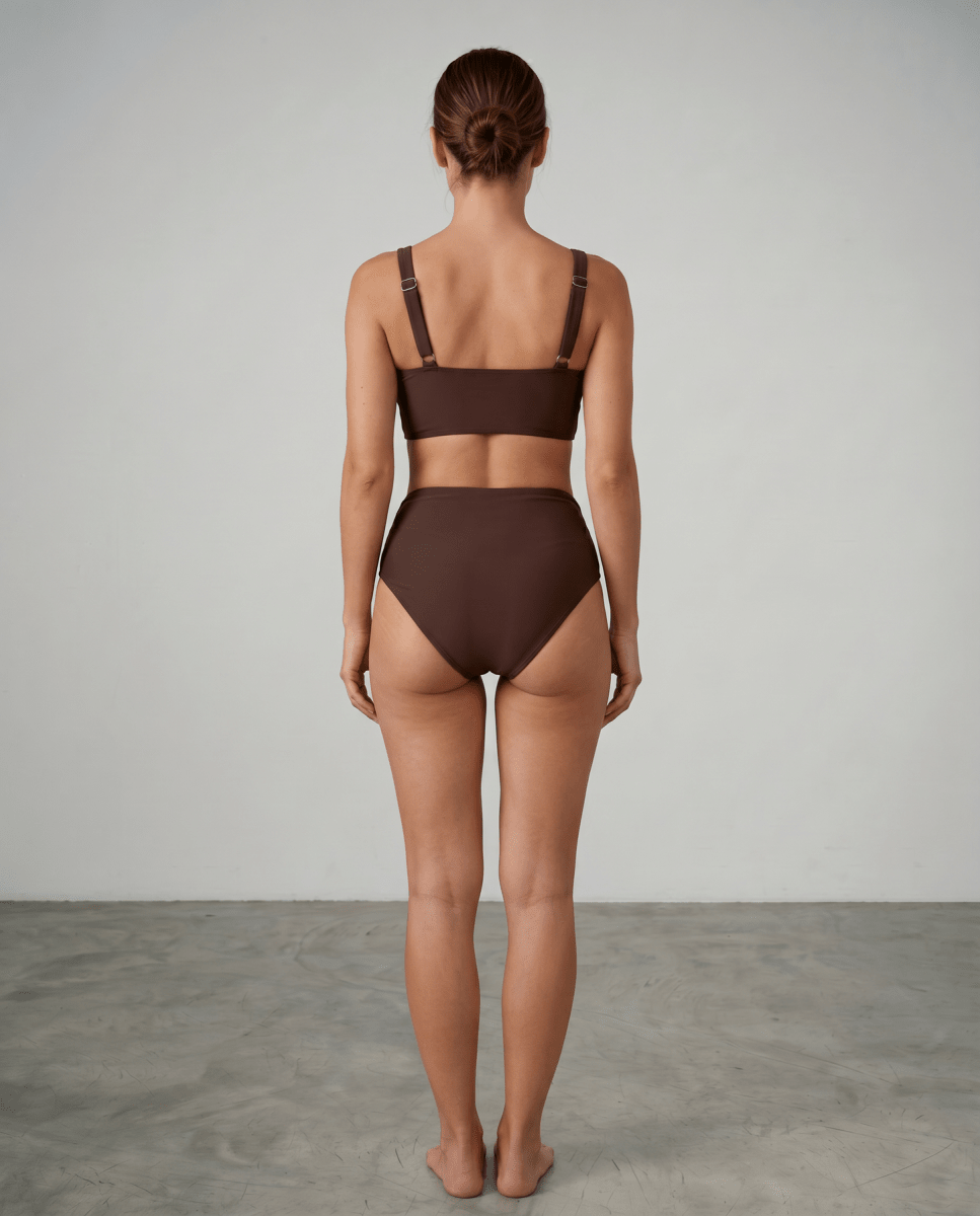 Maria™ | Biquíni Cropped Cintura Alta - | Benedita Lisboa