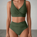 Maria™ | Biquíni Cropped Cintura Alta - | Benedita Lisboa