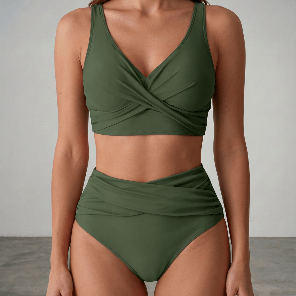 Maria™ | Biquíni Cropped Cintura Alta - | Benedita Lisboa