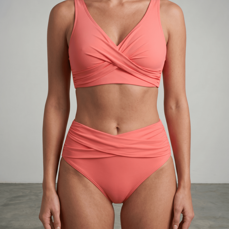 Maria™ | Biquíni Cropped Cintura Alta - | Benedita Lisboa