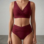 Maria™ | Biquíni Cropped Cintura Alta - | Benedita Lisboa