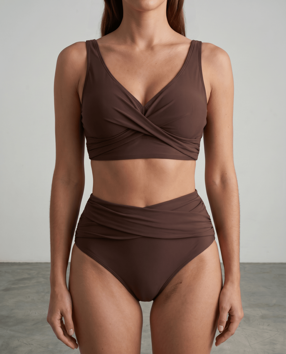 Maria™ | Biquíni Cropped Cintura Alta - | Benedita Lisboa