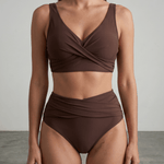 Maria™ | Biquíni Cropped Cintura Alta - | Benedita Lisboa