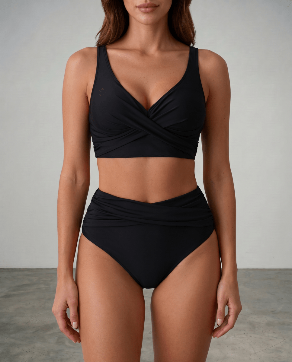 Maria™ | Biquíni Cropped Cintura Alta - | Benedita Lisboa
