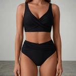 Maria™ | Biquíni Cropped Cintura Alta - | Benedita Lisboa