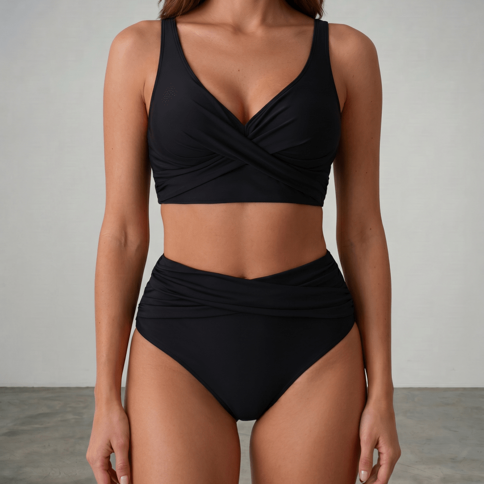 Maria™ | Biquíni Cropped Cintura Alta - | Benedita Lisboa