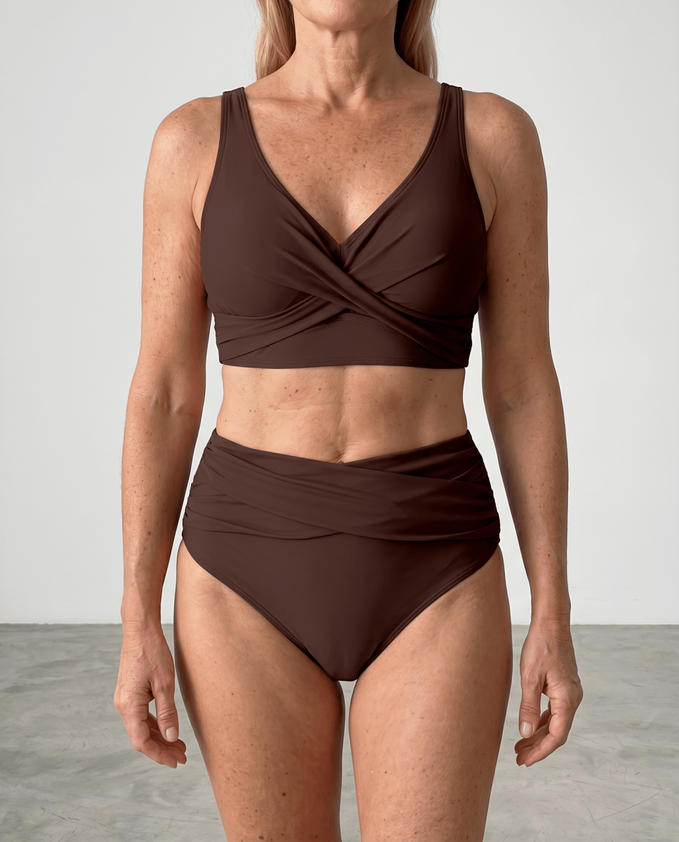 Maria™ | Biquíni Cropped Cintura Alta - | Benedita Lisboa