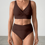Maria™ | Biquíni Cropped Cintura Alta - | Benedita Lisboa