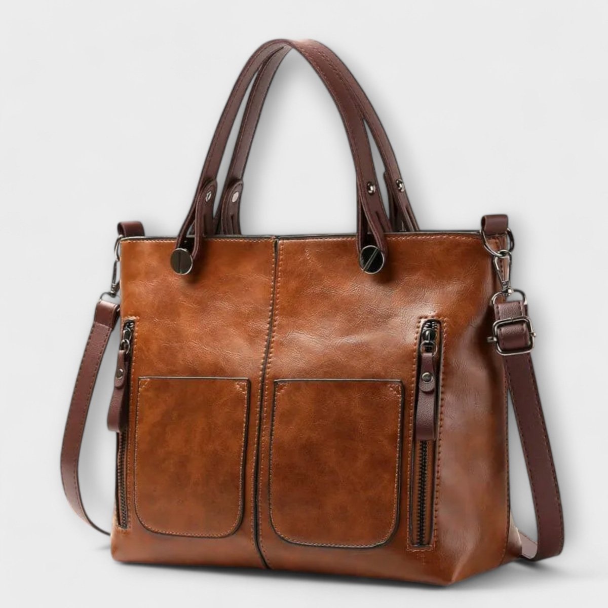 Maria™ | Bolsa de couro elegante - | Benedita Lisboa