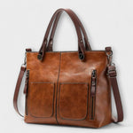 Maria™ | Bolsa de couro elegante - | Benedita Lisboa
