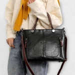 Maria™ | Bolsa de couro elegante - | Benedita Lisboa