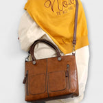 Maria™ | Bolsa de couro elegante - | Benedita Lisboa