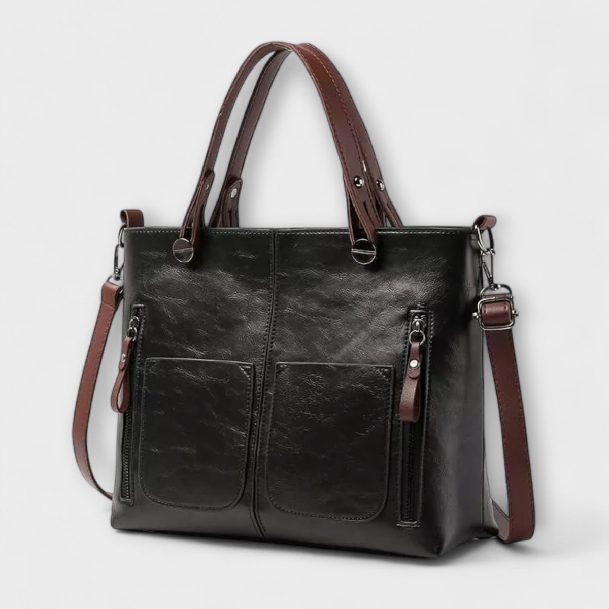 Maria™ | Bolsa de couro elegante - | Benedita Lisboa