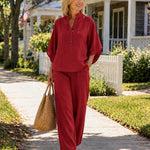 Maria™ | Conjunto de Linho 2 Peças, Extremamente Leve e Confortável, Ideal Para Dias Quentes - | Benedita Lisboa