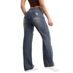 Maria™ | Jeans Rasgadas Cintura Alta - 0 | Benedita Lisboa