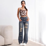 Maria™ | Jeans Rasgadas Cintura Alta - 0 | Benedita Lisboa