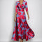 Maria Joana™ | Vestido Floral Elegante com Decote Envolvente - Floral Dress | Benedita Lisboa
