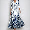 Maria Joana™ | Vestido Floral Elegante com Decote Envolvente - Floral Dress | Benedita Lisboa