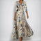 Maria Joana™ | Vestido Floral Elegante com Decote Envolvente - Floral Dress | Benedita Lisboa