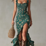 Maria™ | Vestido Floral Elegante - Sleeveless Maxi Dress | Benedita Lisboa