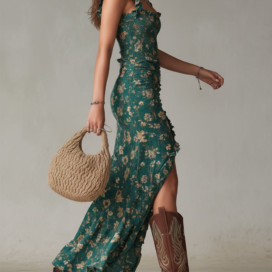 Maria™ | Vestido Floral Elegante - Sleeveless Maxi Dress | Benedita Lisboa