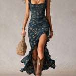Maria™ | Vestido Floral Elegante - Sleeveless Maxi Dress | Benedita Lisboa