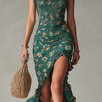 Maria™ | Vestido Floral Elegante - Sleeveless Maxi Dress | Benedita Lisboa