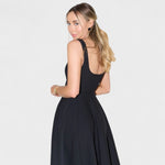 Maribel™ | Vestido Midi com decote quadrado - | Benedita Lisboa